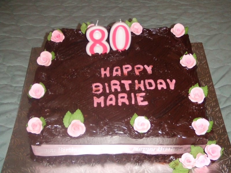 Marie's 80th Chocolate Birthday Cake