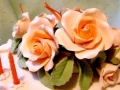 Jewel's 80th Birthday Cake - close up on flowers