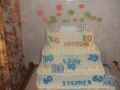triple birthday cake 20th -30th & 60th 2-06-2018