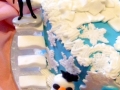 Frozen Theme Birthday Cake - Side