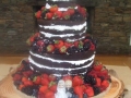 3 tier naked wedding with fresh mixed berries 5th February 2017