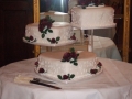 Rosyln's 3 Tier Heart Chocolate Mud Wedding Cake on Cake Stand
