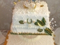 Golden wedding cake