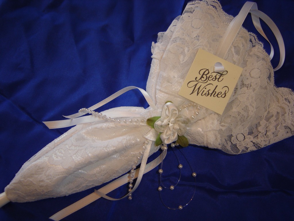 SATIN AND LACE PARASOL